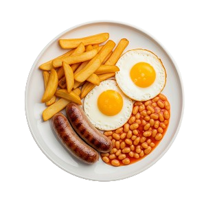 Sausage, Egg, Chips & Beans 